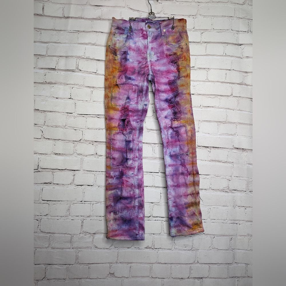 Sz 24 7 for all man kind OOAK ice dyed jeans!